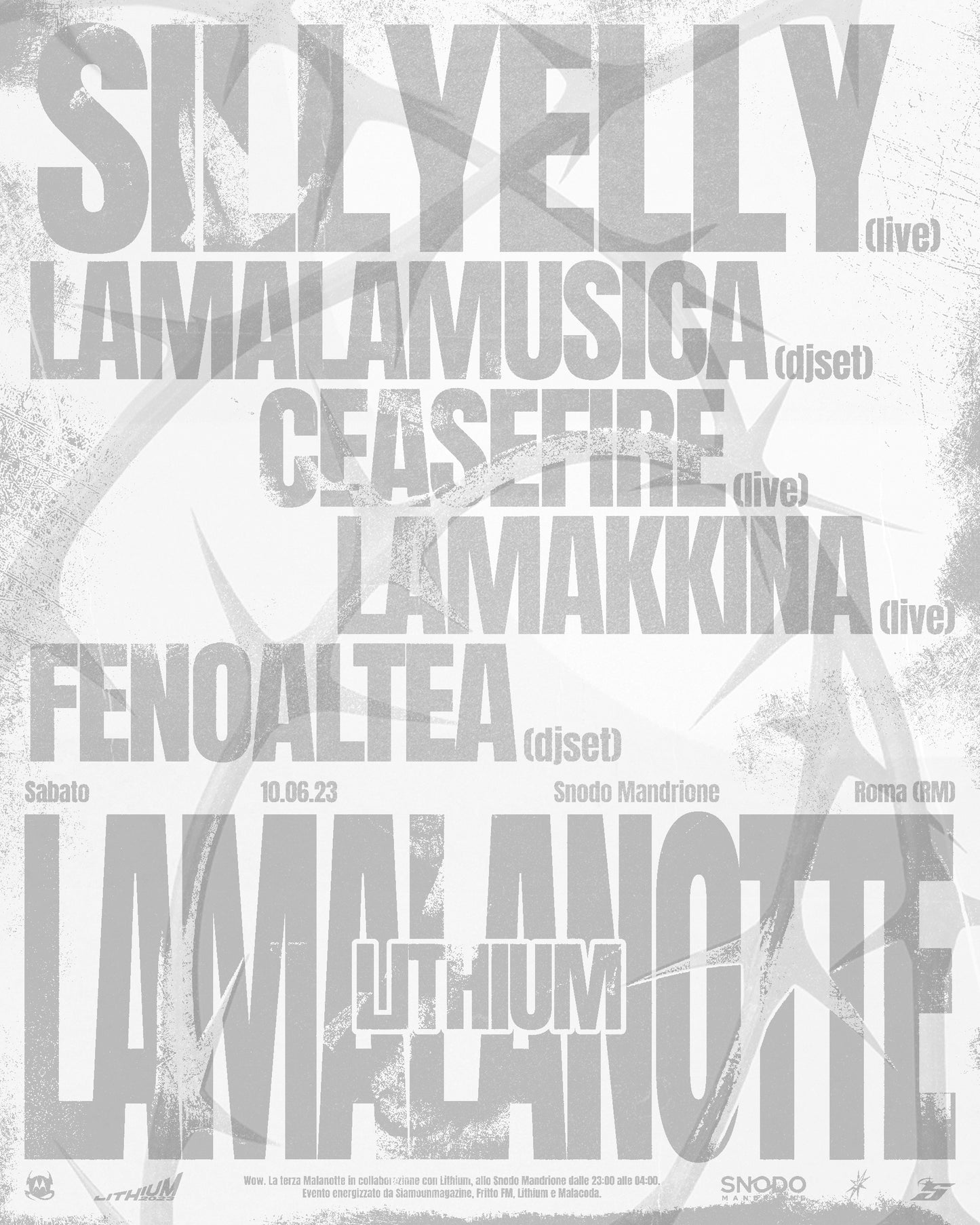 LAMALANOTTE con SILLYELLY, CEASEFIRE + GUESTS